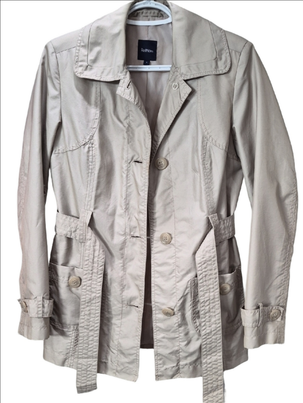 Reitmans Beige Trench Coat with Waist Tie - Picture 13 of 13